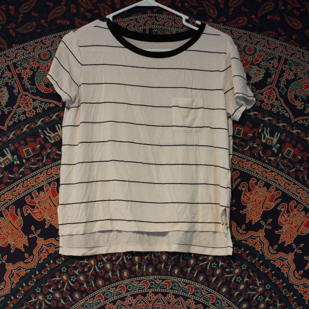 Soft & Sexy Black and White Striped Tee